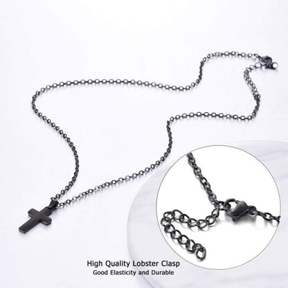 PROSTEEL 316L Stainless Steel Religious Cross Pendant Amulet Necklace for Men Women