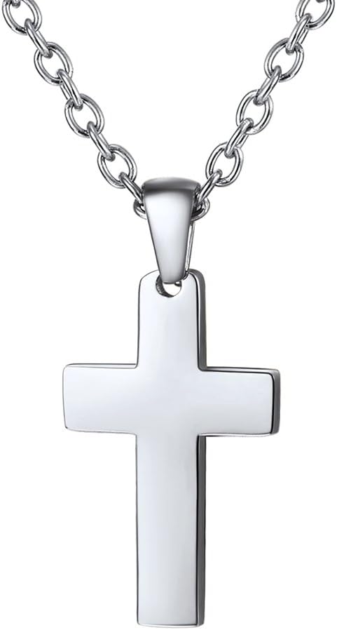 PROSTEEL 316L Stainless Steel Religious Cross Pendant Amulet Necklace for Men Women