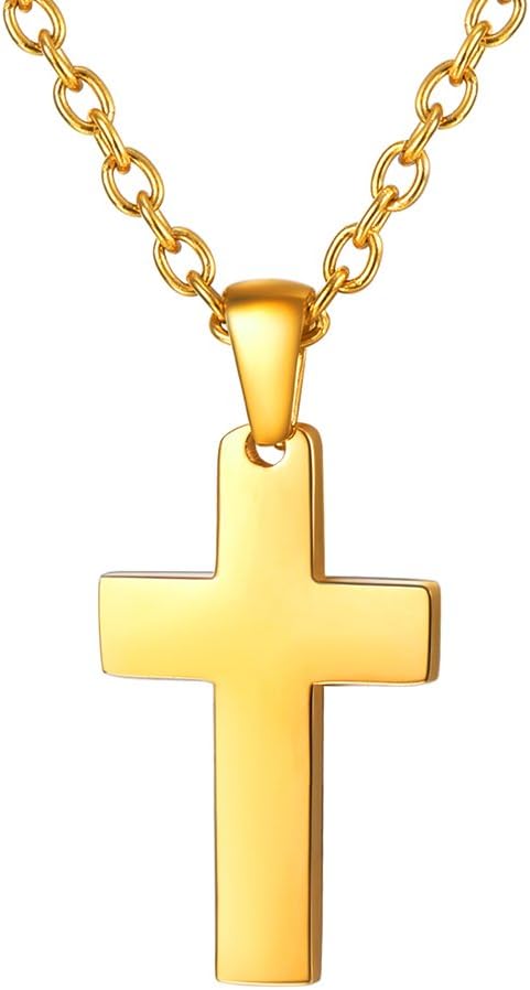 PROSTEEL 316L Stainless Steel Religious Cross Pendant Amulet Necklace for Men Women