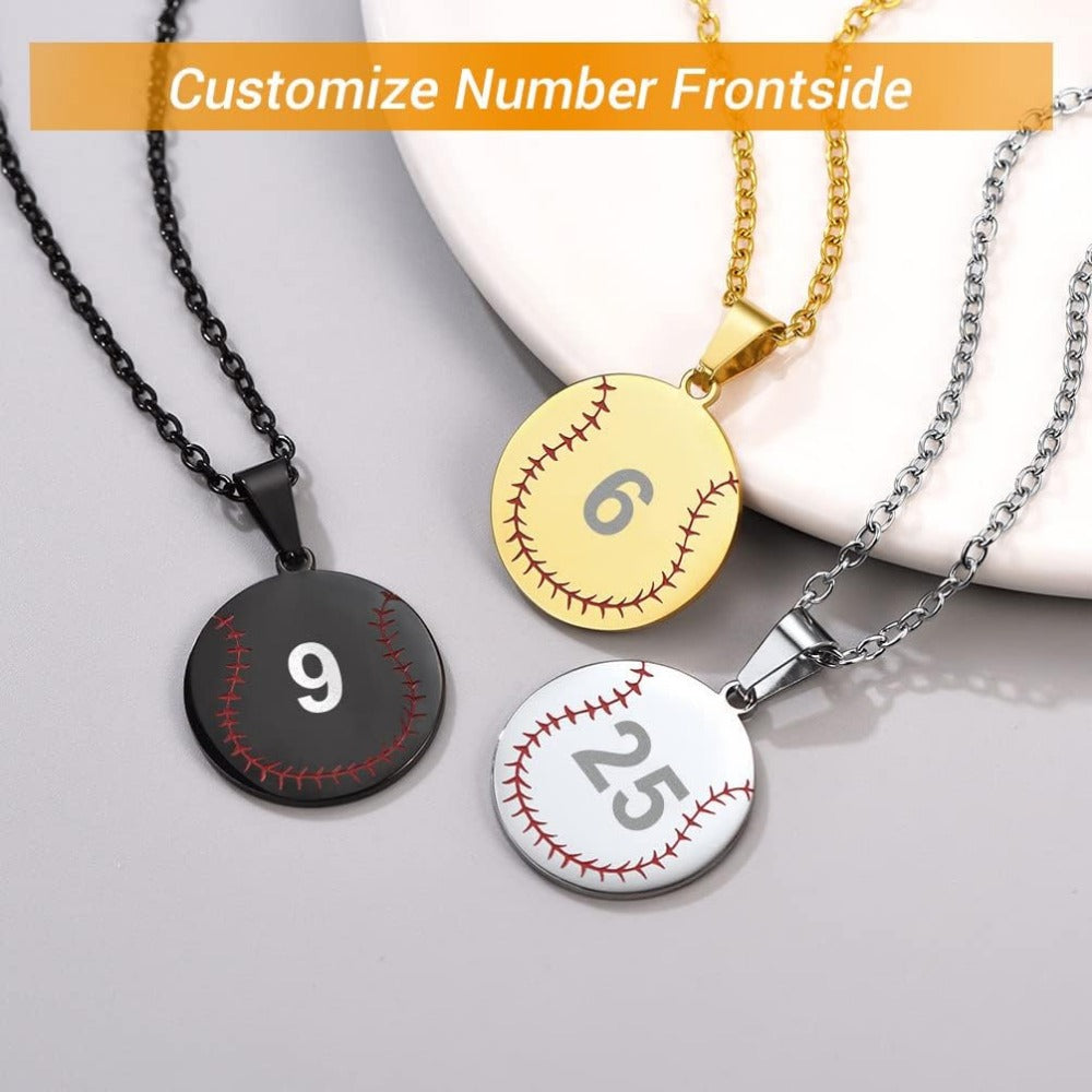 PROSTEEL Baseball Medal Sports Engravable Stainless Steel Softball Customized Pendant Necklaces For Men