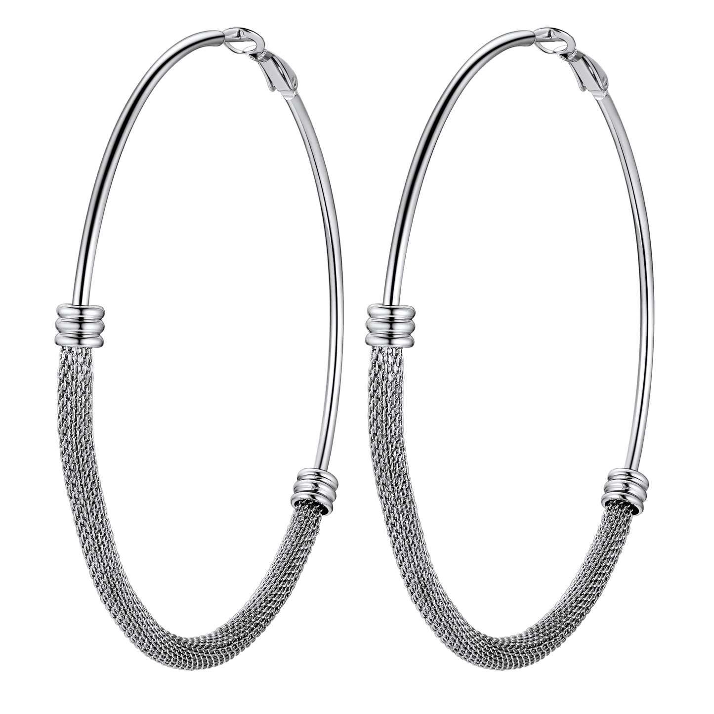 PROSTEEL Gold Plated Hoop Hinged Earrings for Women Hypoallergenic Stainless Steel