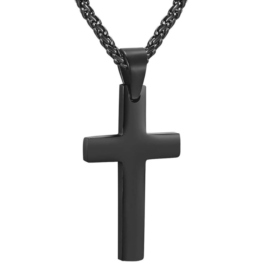 PROSTEEL 316L Stainless Steel Religious Cross Pendant Amulet Necklace for Men Women