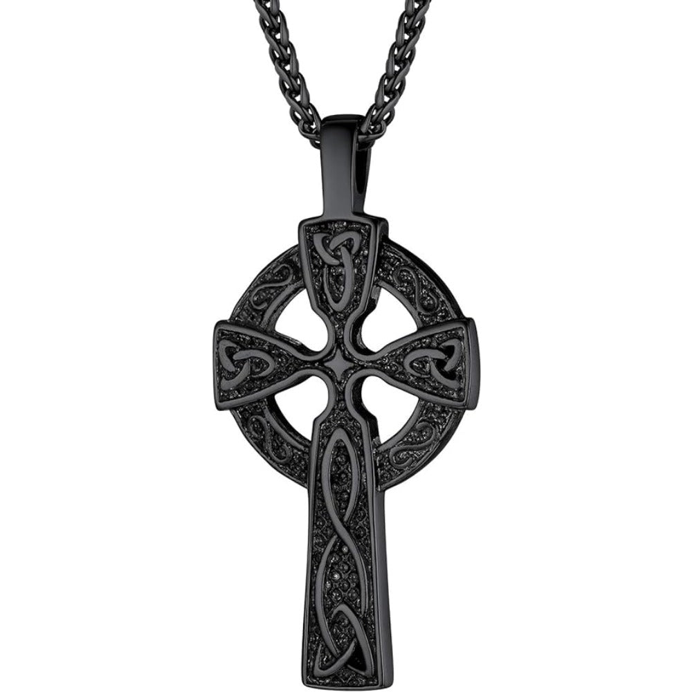 PROSTEEL Stainless Steel Celtic Knot Cross Pendant Necklace For Women Men Viking Jewelry