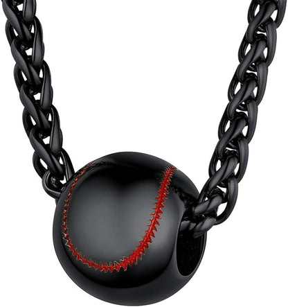 PROSTEEL Baseball Sports Stainless Steel Softball Pendant Necklaces For Men