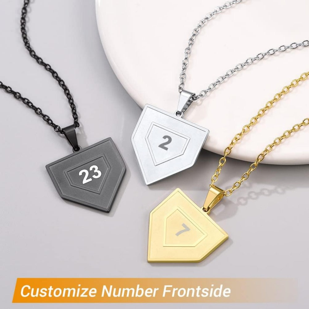 PROSTEEL Baseball Shield Stainless Steel Sports Softball Pendant Necklaces