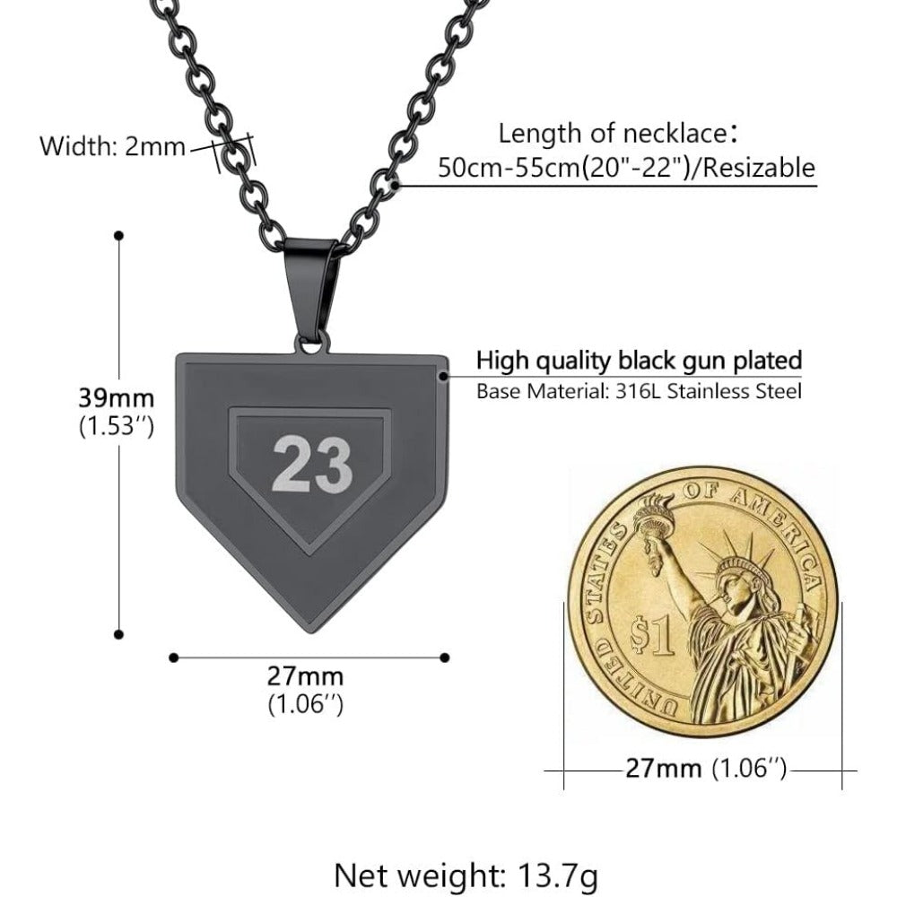 PROSTEEL Baseball Shield Stainless Steel Sports Softball Pendant Necklaces
